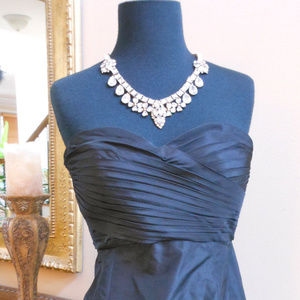 JCREW Strapless Silk Taffeta Kristin Dress 0 BLACK